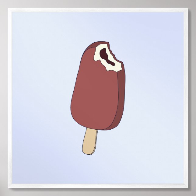 Ice – Cool Minimal Crystal Design Framed Art (Framed Front)