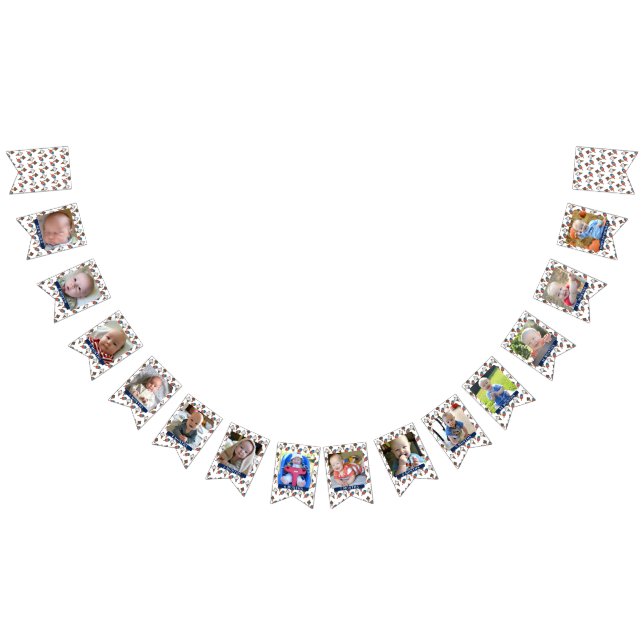 Ice Cream 1st Birthday Baby's First Year Bunting Flags (All)