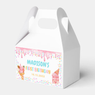 Ice Cream 1st Birthday Party Favor Boxes