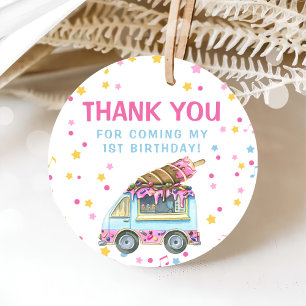 Ice Cream 1st Birthday Party Favor Tags