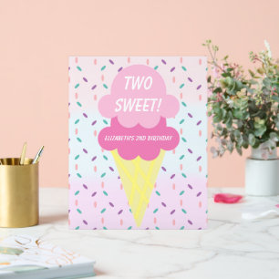 Ice Cream 2nd Birthday Acrylic Sign