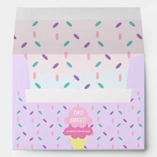 Ice Cream 2nd Birthday Envelope