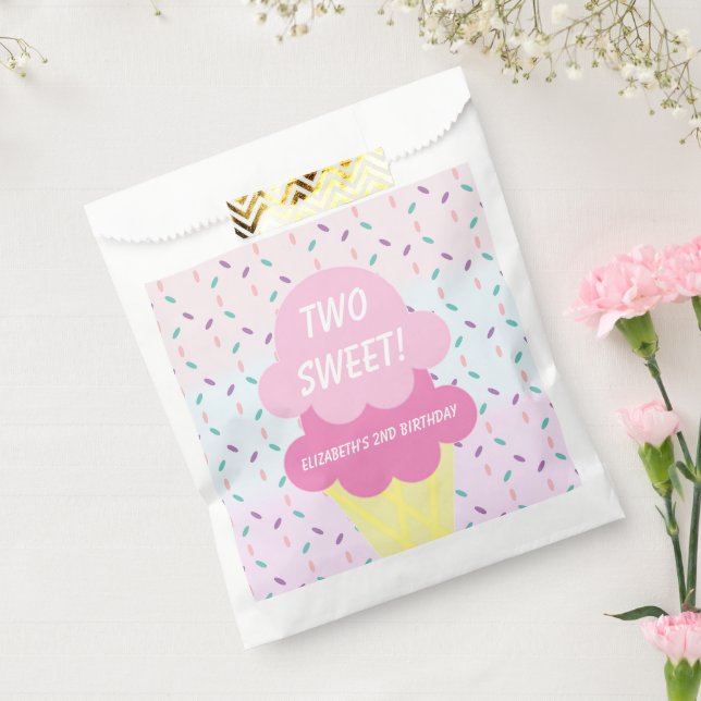 Ice Cream 2nd Birthday Favor Bag (Sealed)