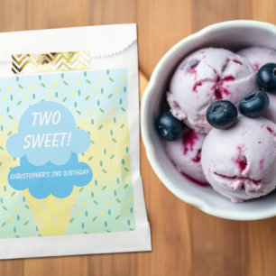Ice Cream 2nd Birthday Favor Bag