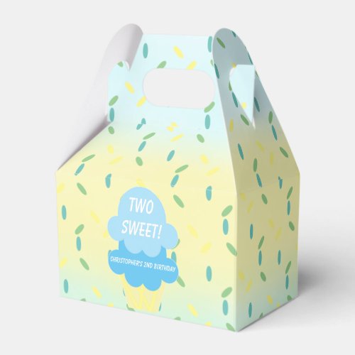 Ice Cream 2nd Birthday Favor Boxes