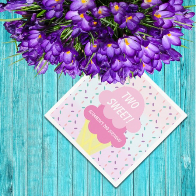 Ice Cream 2nd Birthday Napkins (Creator Uploaded)