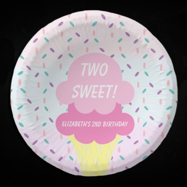 Ice Cream 2nd Birthday Paper Bowls (Creator Uploaded)