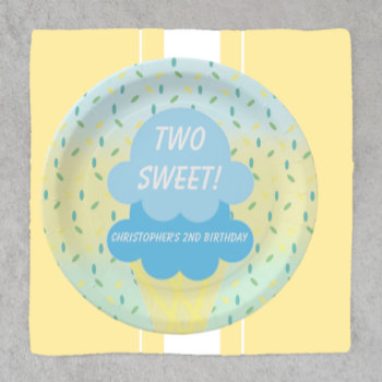 Ice Cream 2nd Birthday Paper Plates by DesignsbyHarmony at Zazzle
