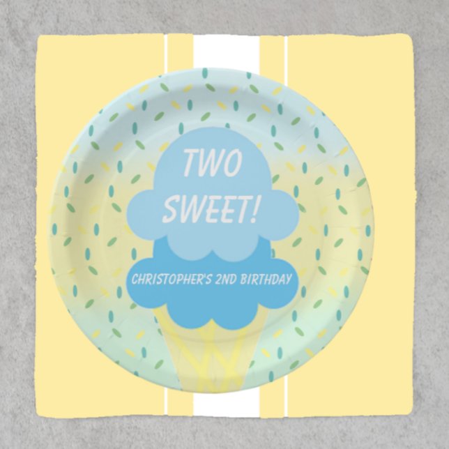 Ice Cream 2nd Birthday Paper Plates (Creator Uploaded)