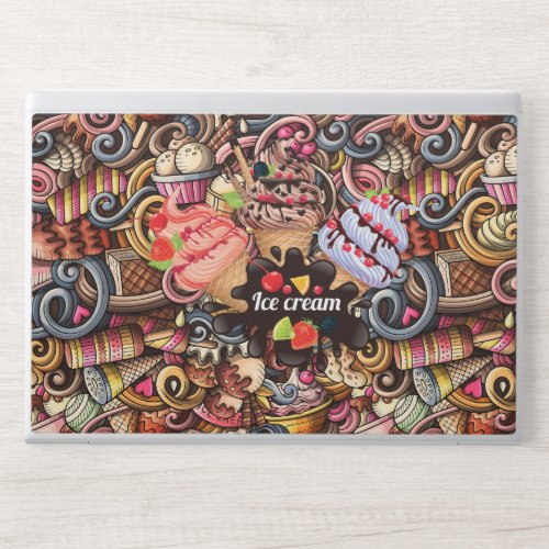 Ice Cream Abstract HP Laptop Skin