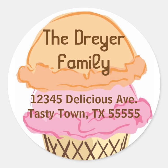 Ice Cream Address Label (Front)