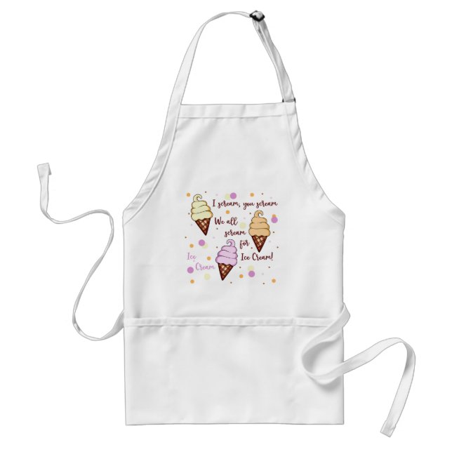 Ice Cream Adult Apron (Front)