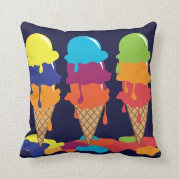 Ice Cream American Mojo Throw Pillow by nyxxie at Zazzle