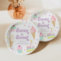 Ice Cream and Cake Seven is Sweet 7th Birthday