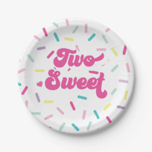 Ice Cream and Cake Two Sweet 2nd Birthday Paper Plates