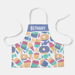 ice Cream and Candy Summer Pattern Personalised Apron