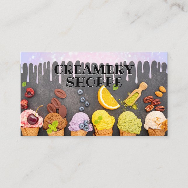 Ice Cream and Cones | Fruits Loyalty Card (Front)