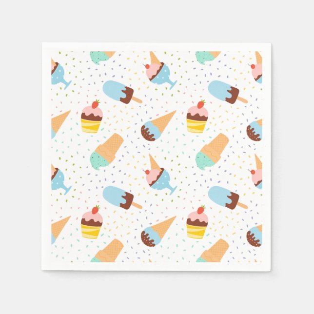 Ice Cream and Confetti  Napkins (Front)