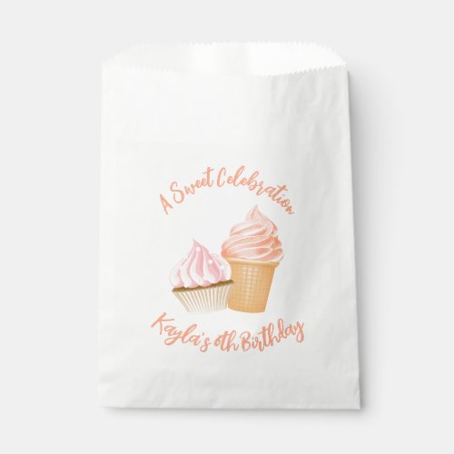 Ice Cream and Cupcake Favor Bag