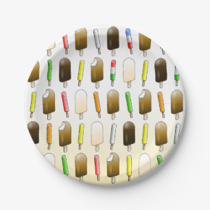 Ice Cream and Ice Pop Paper Plates