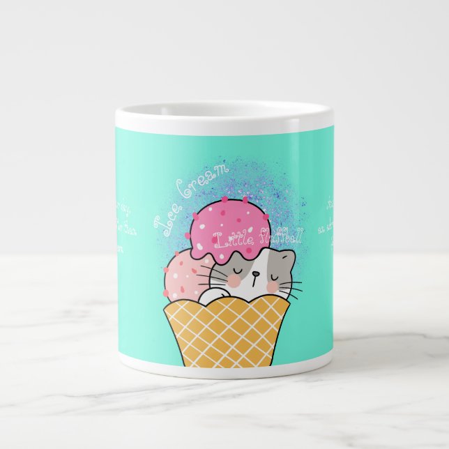 Ice cream and Little fluffball Giant Coffee Mug (Front)