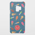 Ice Cream and Lollies Dark Blue Monogram Uncommon Samsung Galaxy S9 Case<br><div class="desc">Colorful ice cream cones and lollies pattern on dark blue iphone case with optional monogram.</div>