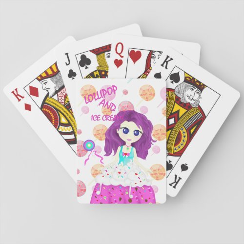 Ice cream and lollipop Chibi Playing Cards