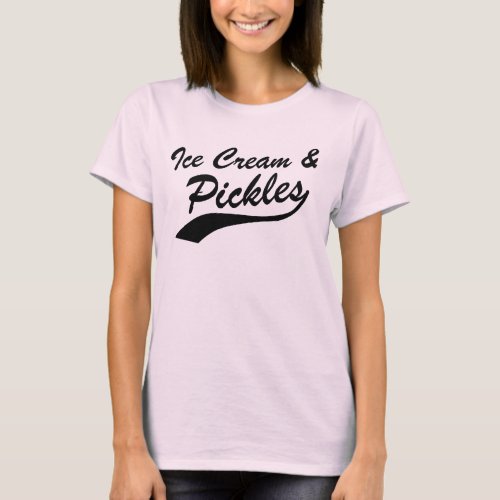 Ice Cream and Pickles Cute Funny Maternity T_Shirt