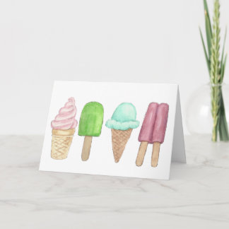 Ice Cream and Popsicle Greeting Card