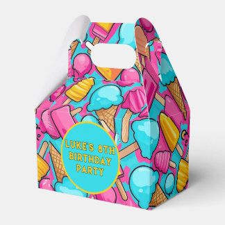 " ICE-CREAM AND POPSICLES PAPER PLATES " FAVOR BOXES