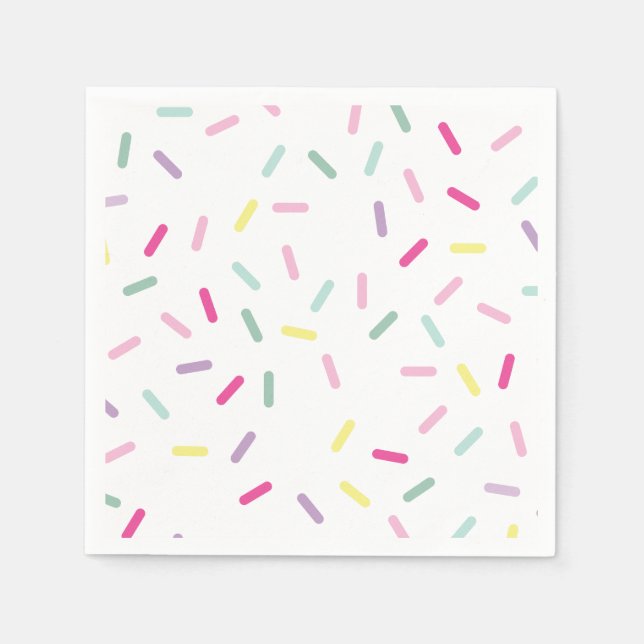 Ice Cream and Sprinkles Sweet One 1st Birthday Napkins (Front)