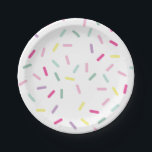 Ice Cream and Sprinkles Sweet One 1st Birthday Paper Plates<br><div class="desc">Sweet One! Ice cream and sprinkles 1st birthday party plates with rainbow sprinkles.</div>