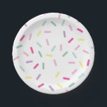 Ice Cream and Sprinkles Sweet One 1st Birthday Paper Plates<br><div class="desc">Sweet One! Ice cream and sprinkles 1st birthday party plates with rainbow sprinkles.</div>