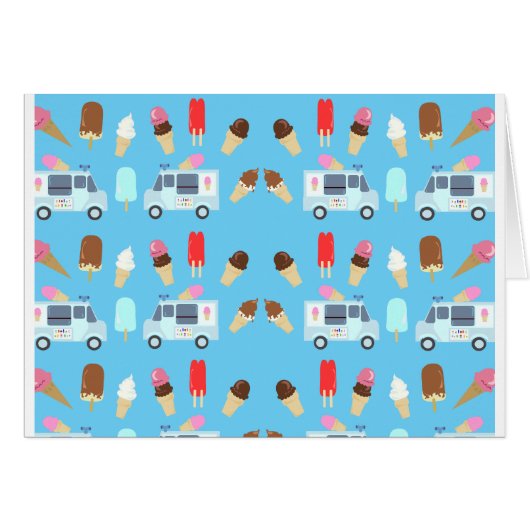 Ice Cream and Truck Pattern Cards (Front Horizontal)
