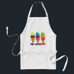 Ice Cream Apron<br><div class="desc">This ice cream apron is great for anyone that loves or works with ice cream! The design has three ice cream cones with colorful ice cream scoops leaking down making it look extra delicious!</div>