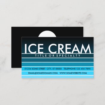 Ice Cream Aqua Swatch Business Card by identica at Zazzle