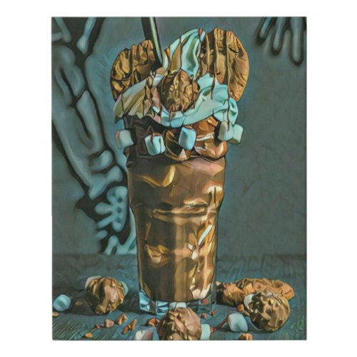 Ice cream art faux canvas print