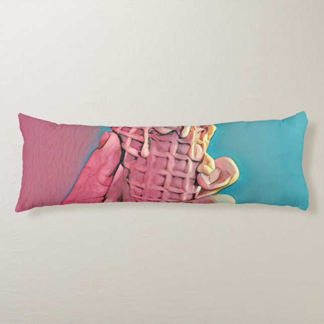 Ice cream artwork body pillow (Front)