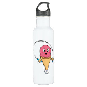 Ice cream at Fitness with Rope Stainless Steel Water Bottle