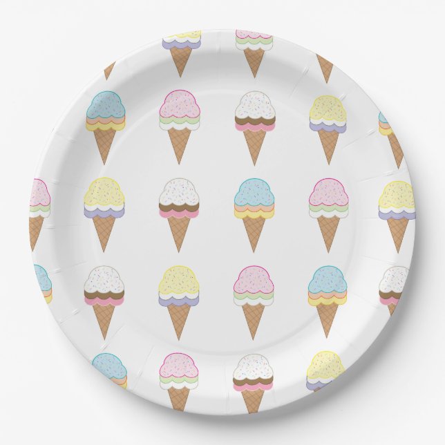 Ice Cream Awesomeness Paper Plates (Front)