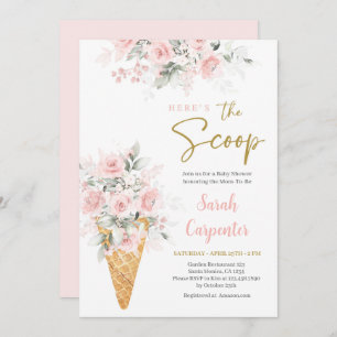Ice cream Baby Shower Girl Invitation