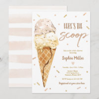 Ice Cream Baby Shower Here's The Scoop Baby Shower