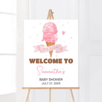 Ice Cream Baby Shower Welcome