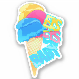 ice cream baby sticker