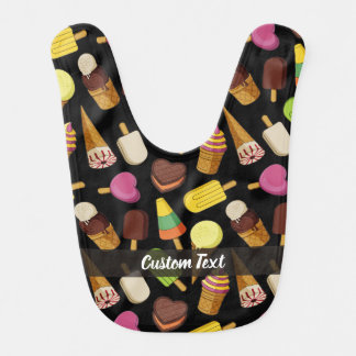 Ice Cream Background Baby Bib