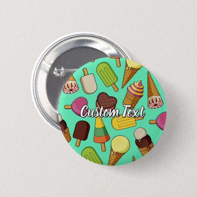 Ice Cream Background Button (Front & Back)