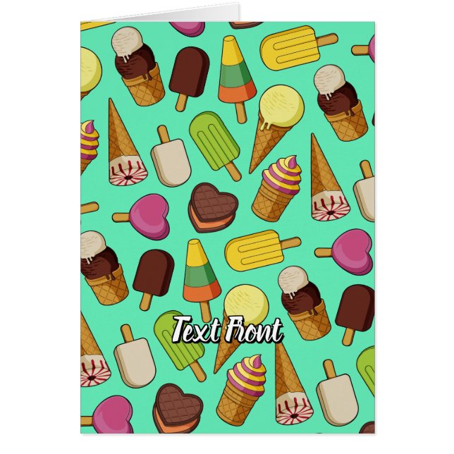 Ice Cream Background Cards (Front)