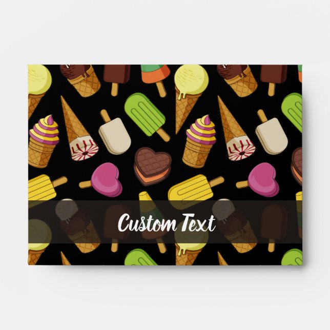Ice Cream Background Envelope (Front)
