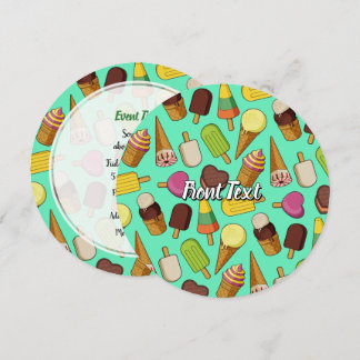 Ice Cream Background Invitation