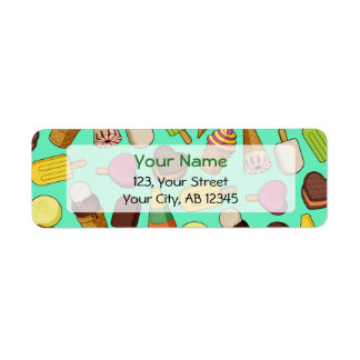 Ice Cream Background Label